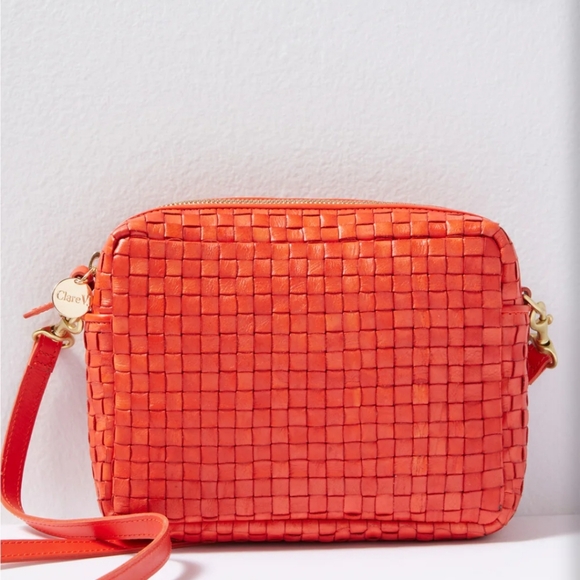 Claire V Midi Sac Poppy Woven + Bonus Strap (Brand new) - Picture 2 of 10